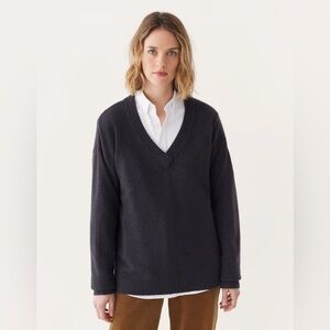 NWOT Frank & Oak The Yak Wool Tunic Sweater in Navy